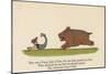 There Was a Young Lady of Clare, Who Was Madly Pursued by a Bear from 'A Book of Nonsense'-Edward Lear-Mounted Giclee Print