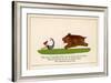 There was a Young Lady of Clare Who was Madly Pursued by a Bear-Edward Lear-Framed Art Print