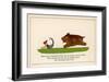 There was a Young Lady of Clare Who was Madly Pursued by a Bear-Edward Lear-Framed Art Print