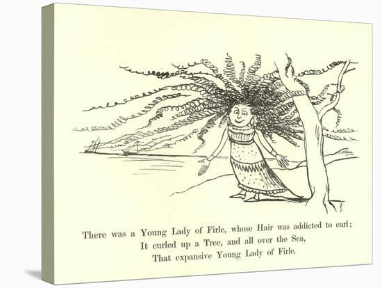 There Was a Young Lady of Firle, Whose Hair Was Addicted to Curl-Edward Lear-Stretched Canvas