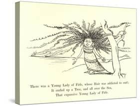 There Was a Young Lady of Firle, Whose Hair Was Addicted to Curl-Edward Lear-Stretched Canvas