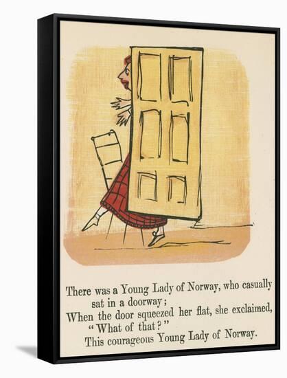 There Was a Young Lady of Norway, Who Casually Sat in a Doorway-Edward Lear-Framed Stretched Canvas
