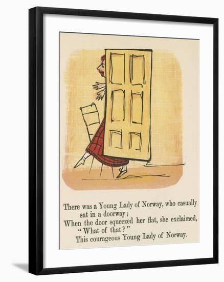 There Was a Young Lady of Norway, Who Casually Sat in a Doorway-Edward Lear-Framed Giclee Print