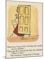There Was a Young Lady of Norway, Who Casually Sat in a Doorway-Edward Lear-Mounted Giclee Print