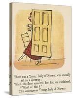 There Was a Young Lady of Norway, Who Casually Sat in a Doorway-Edward Lear-Stretched Canvas