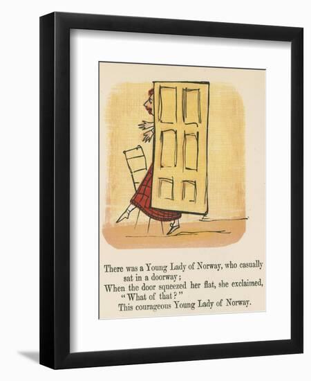 There Was a Young Lady of Norway, Who Casually Sat in a Doorway-Edward Lear-Framed Giclee Print