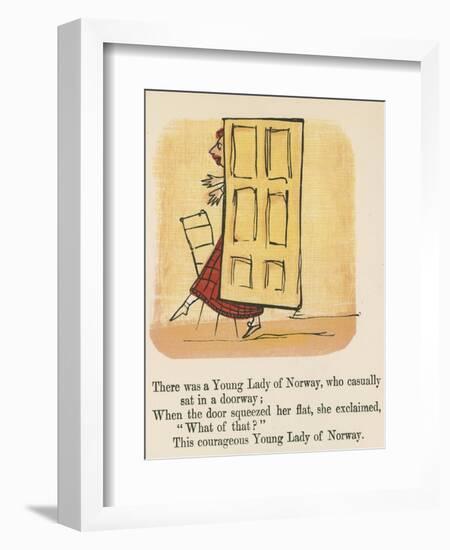 There Was a Young Lady of Norway, Who Casually Sat in a Doorway-Edward Lear-Framed Giclee Print