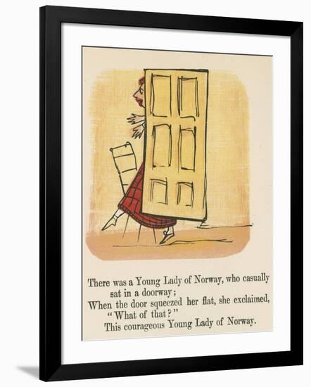 There Was a Young Lady of Norway, Who Casually Sat in a Doorway-Edward Lear-Framed Giclee Print
