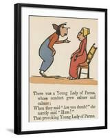 There Was a Young Lady of Parma, Whose Conduct Grew Calmer and Calmer-Edward Lear-Framed Giclee Print