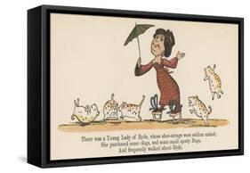 There Was a Young Lady of Ryde, Whose Shoe-Strings Were Seldom Untied-Edward Lear-Framed Stretched Canvas