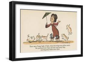 There Was a Young Lady of Ryde, Whose Shoe-Strings Were Seldom Untied-Edward Lear-Framed Giclee Print