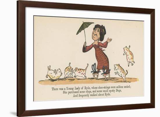 There Was a Young Lady of Ryde, Whose Shoe-Strings Were Seldom Untied-Edward Lear-Framed Giclee Print