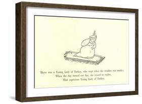 There Was a Young Lady of Turkey, Who Wept When the Weather Was Murky-Edward Lear-Framed Giclee Print