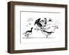 There Was A Young Lady Whose Bonnet, Came Untied When The Birds Sate Upon I-Edward Lear-Framed Premium Giclee Print