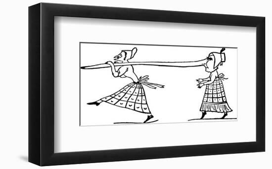 There Was A Young Lady Whose Nose, Was So Long That It Reached to Her Toes-Edward Lear-Framed Premium Giclee Print