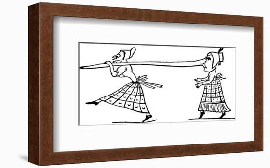 There Was A Young Lady Whose Nose, Was So Long That It Reached to Her Toes-Edward Lear-Framed Premium Giclee Print