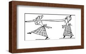 There Was A Young Lady Whose Nose, Was So Long That It Reached to Her Toes-Edward Lear-Framed Premium Giclee Print