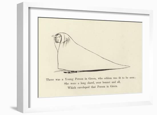 There Was a Young Person in Green, Who Seldom Was Fit to Be Seen-Edward Lear-Framed Giclee Print