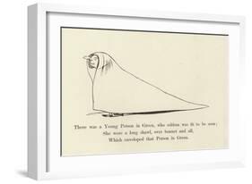 There Was a Young Person in Green, Who Seldom Was Fit to Be Seen-Edward Lear-Framed Giclee Print