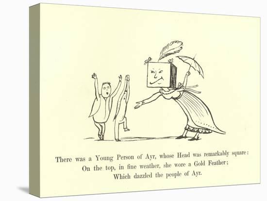 There Was a Young Person of Ayr, Whose Head Was Remarkably Square-Edward Lear-Stretched Canvas