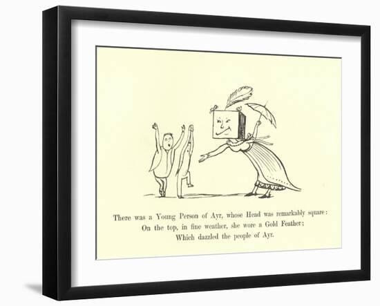 There Was a Young Person of Ayr, Whose Head Was Remarkably Square-Edward Lear-Framed Giclee Print