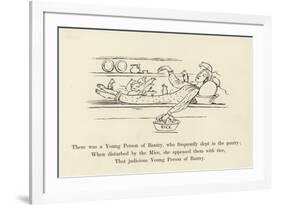 There Was a Young Person of Bantry, Who Frequently Slept in the Pantry-Edward Lear-Framed Giclee Print