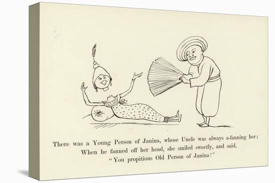 There Was a Young Person of Janina, Whose Uncle Was Always A-Fanning Her-Edward Lear-Stretched Canvas