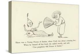 There Was a Young Person of Janina, Whose Uncle Was Always A-Fanning Her-Edward Lear-Stretched Canvas