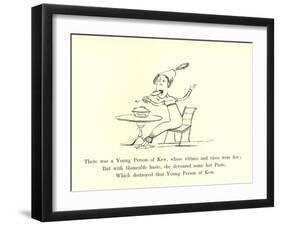 There Was a Young Person of Kew, Whose Virtues and Vices Were Few-Edward Lear-Framed Giclee Print