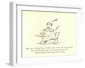 There Was a Young Person of Kew, Whose Virtues and Vices Were Few-Edward Lear-Framed Giclee Print