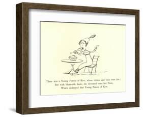 There Was a Young Person of Kew, Whose Virtues and Vices Were Few-Edward Lear-Framed Giclee Print