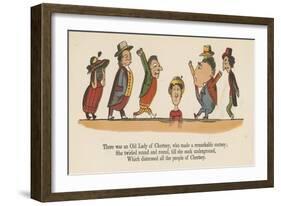 There Was an Old Lady of Chertsey, Who Made a Remarkable Curtsey-Edward Lear-Framed Giclee Print