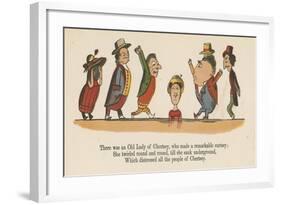 There Was an Old Lady of Chertsey, Who Made a Remarkable Curtsey-Edward Lear-Framed Giclee Print