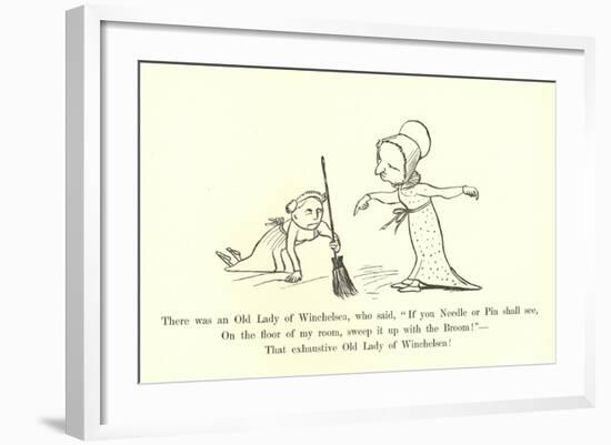 There Was an Old Lady of Winchelsea-Edward Lear-Framed Giclee Print