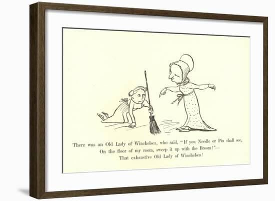 There Was an Old Lady of Winchelsea-Edward Lear-Framed Giclee Print