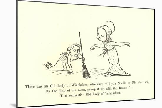 There Was an Old Lady of Winchelsea-Edward Lear-Mounted Giclee Print