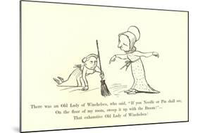 There Was an Old Lady of Winchelsea-Edward Lear-Mounted Giclee Print