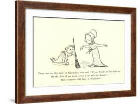 There Was an Old Lady of Winchelsea-Edward Lear-Framed Giclee Print