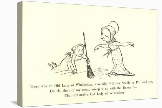 There Was an Old Lady of Winchelsea-Edward Lear-Stretched Canvas