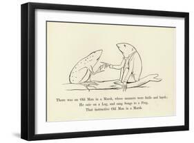 There Was an Old Man in a Marsh, Whose Manners Were Futile and Harsh-Edward Lear-Framed Premium Giclee Print