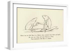 There Was an Old Man in a Marsh, Whose Manners Were Futile and Harsh-Edward Lear-Framed Premium Giclee Print