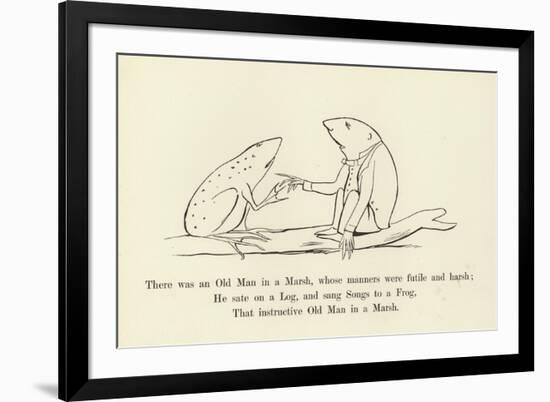 There Was an Old Man in a Marsh, Whose Manners Were Futile and Harsh-Edward Lear-Framed Giclee Print
