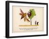 There was an Old Man in a Tree Who was Horribly Bored by a Bee-Edward Lear-Framed Art Print