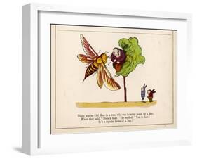 There was an Old Man in a Tree Who was Horribly Bored by a Bee-Edward Lear-Framed Art Print