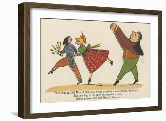 There Was an Old Man of Bohemia, Whose Daughter Was Christened Euphemia-Edward Lear-Framed Giclee Print