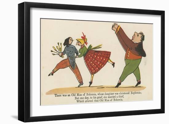 There Was an Old Man of Bohemia, Whose Daughter Was Christened Euphemia-Edward Lear-Framed Giclee Print