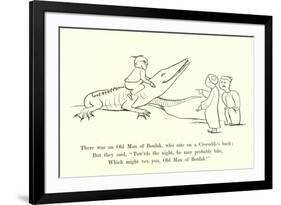There Was an Old Man of Boulak, Who Sat on a Crocodile's Back-Edward Lear-Framed Giclee Print