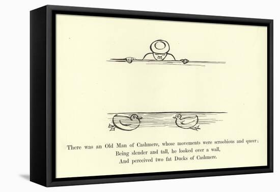 There Was an Old Man of Cashmere, Whose Movements Were Scroobious and Queer-Edward Lear-Framed Stretched Canvas