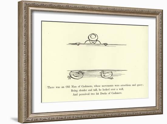 There Was an Old Man of Cashmere, Whose Movements Were Scroobious and Queer-Edward Lear-Framed Giclee Print