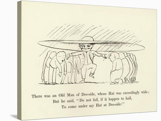 There Was an Old Man of Dee-Side, Whose Hat Was Exceedingly Wide-Edward Lear-Stretched Canvas
